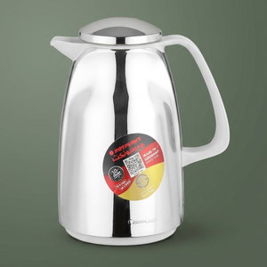 Rotpunkt 225 Thermos, 0.5 Liter, Glass Inner Container, Plastic Outer Body, Self-Service - Silver Gray product image