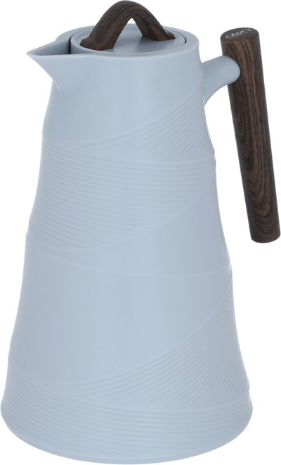 Glory Bamboo Thermos, 1 liter, glass inner container, plastic outer shell - Light Grey product image 4