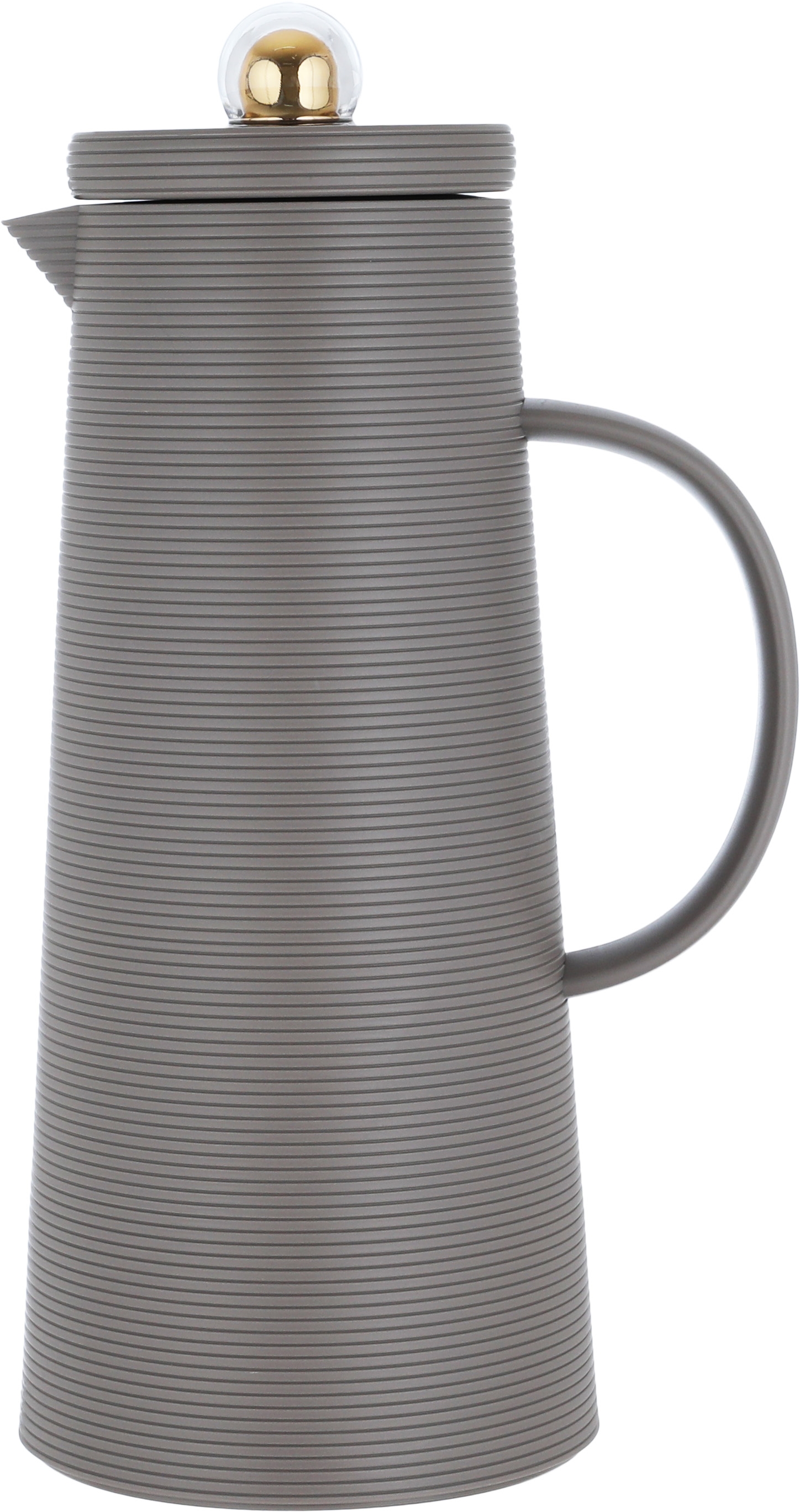 Al Saif Gallery Royal 8 thermos, 1 liter, thermal glass inner container, plastic outer shell - light brown product image 1
