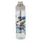 Al Saif Gallery plastic water bottle, drawing of a cyclist - transparent product image 1