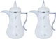 Al Saif Gallery Salami Steel Thermos Set, 2 Pieces, 1 Liter - Silver White product image 1