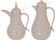 Al Saif Gallery Blanca thermos set, 1/0.75 liter, 2 pieces, thermal glass inner container, plastic outer shell - light brown product image 1