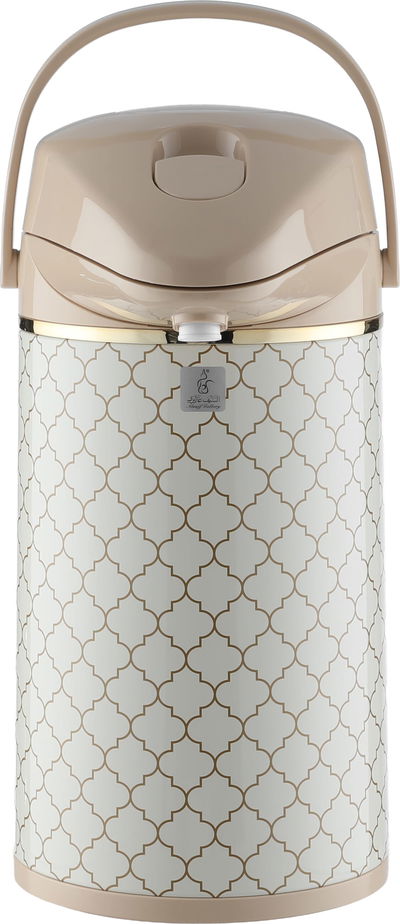 ترمس جاكوار تايملس، 2.5 لتر، حافظة داخلية زجاج حراري، هيكل خارجي استيل - بيج product image 2