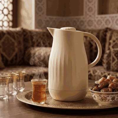 ترمس ايفا تايمليس، 1 لتر، الخامة الداخلية زجاج - بيج product image 2