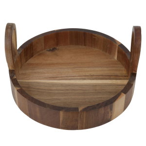 صحن تقديم خشبي السيف غاليري، 25x25x14 سم - بني product image 2