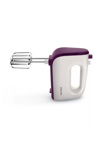 Philips HR3740/11 Hand Mixer, 400W, 5 Speeds - White/Purple product image 5