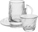 طقم تقديم بيالات وفناجين زجاج السيف غاليري، صحون، 18 قطعة - شفاف product image 1