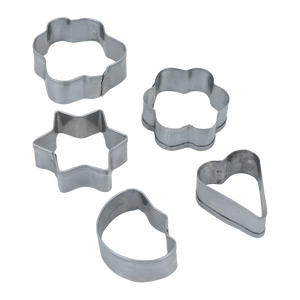 Alsaif Gallery Steel Cookie Cutter Set, 5 Pieces - Silver product image