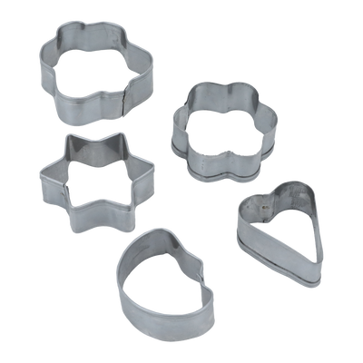 Alsaif Gallery Steel Cookie Cutter Set, 5 Pieces - Silver product image 1