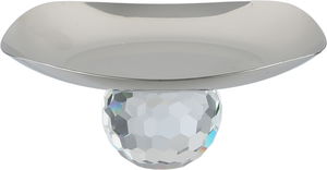 ستاند تقديم ستانلس استيل السيف غاليري، 13x13x5 سم، قاعدة كروية كرستالية - فضي product image 2