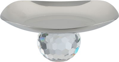 ستاند تقديم ستانلس استيل السيف غاليري، 13x13x5 سم، قاعدة كروية كرستالية - فضي product image 2