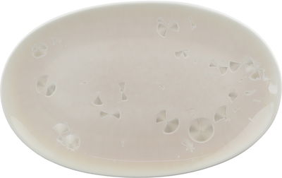 Al Saif Gallery Porcelain Plate, 12 inches, Patterned - White and Light Pink product image 2