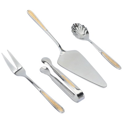 شنطة ملاعق استيل السيف غاليري، 72 قطعة - فضي ذهبي product image 9