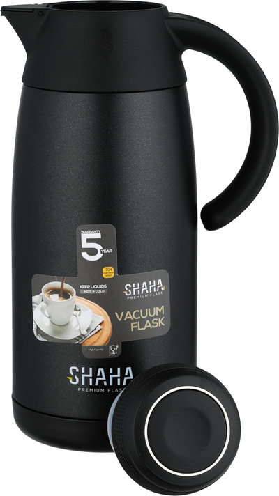 ترمس شاها، حافظة داخلية ستانلس ستيل، 1.1 لتر، ضغاط - أسود product image 5