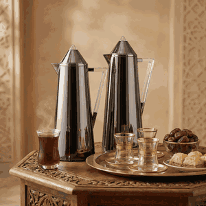 طقم ترامس الدانة السيف غاليري، 2 قطعة، 0.7/ 1 لتر، خامة داخلية زجاج، يد شفاف، غطاء ضغاط - أسود product image 2