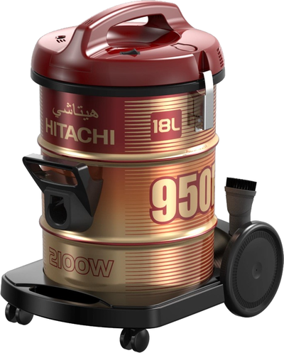 مكنسة برميل هيتاشى، 2100 واط، 18 لتر، قدرة شفط 480 واط، CV-950HWR - احمر product image 1
