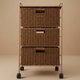 Al Saif Gallery Wicker Food Cabinet, 3 Shelves, 79X38.5X47 Cm - Brown product image 1