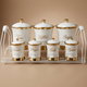 Al Saif Gallery Porcelain Spice Box Set, 7 Pieces - Whitegolden product image 1
