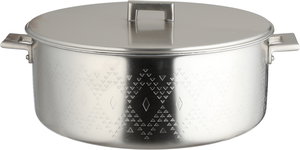 حافظة طعام هندي ستانلس استيل السيف غاليري، 7 لتر - فضي مطفي product image