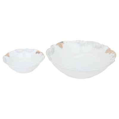 طقم سفرة بورسلان السيف غاليري، منقوش ذهبي، 65 قطعة - أبيض product image 8