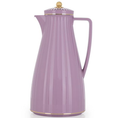 Al Saif Flora 11 Thermos, 1.2 liters, thermal glass inner shell, plastic outer shell - light purple product image 2