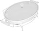 Wahj Elmasa Porcelain Food Warmer, 10 x 20 x 32 cm - Silver White product image 2