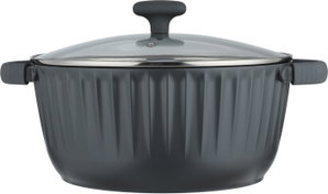 قدر طهي تيفال روبوست، 24 سم، عميق، مسكتي يد، غطاء زجاج - رمادي غامق product image 2