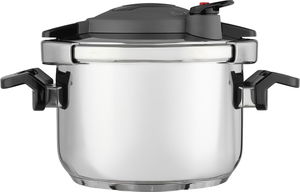 Korkmaz Stainless Steel Pressure Cooker, 10 Liters - Silver Black product image
