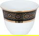 طقم فناجين قهوة عربي بورسلان السيف غاليري، منقوش بخط ذهبي، 12 قطعة - أبيض product image 2