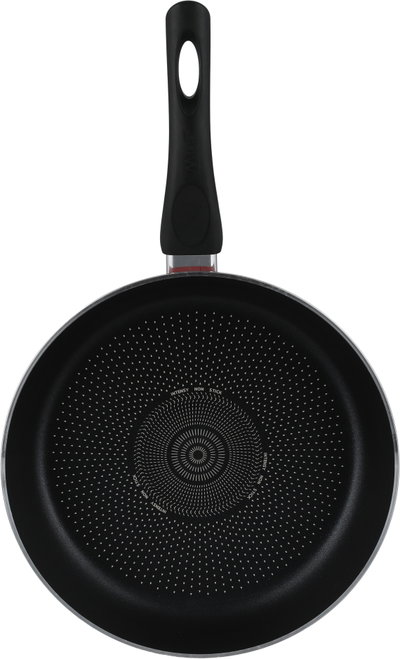 مقلاة تيفلون مستر كوك، 30 سم، بيد اسود، غطاء استيل - احمر product image 4