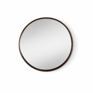 مراية دائرية زجاج، 70×70 سم، اطار معدن - بنى product image 2