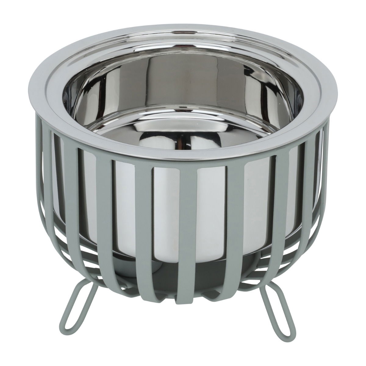 Al Saif Gallery steel water heater, 2 litres, oval, double - grey product image 2
