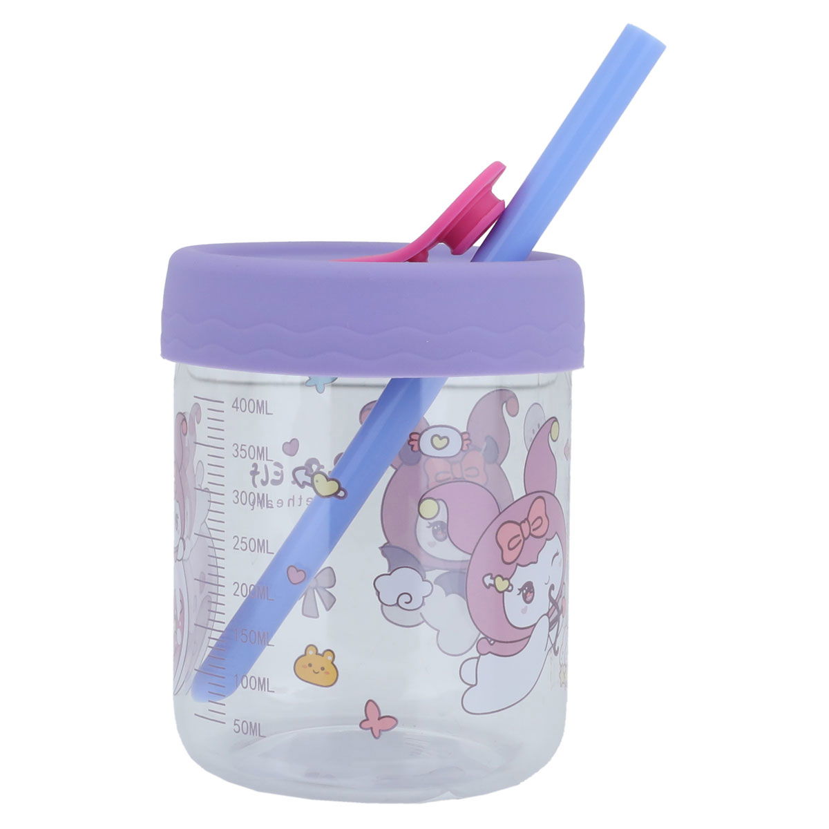 Al Saif Gallery glass mug, 420 ml, with lid - transparent product image