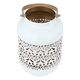 Al Saif Gallery Steel Candle Holder with Gold Handle, 13 x 13 x 20 cm, Medium - White product image 2