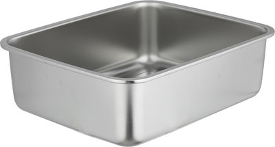 Elsahaah Stainless steel storage box, 23x19x8.5 cm, plastic lid, lock - transparent silver product image 3