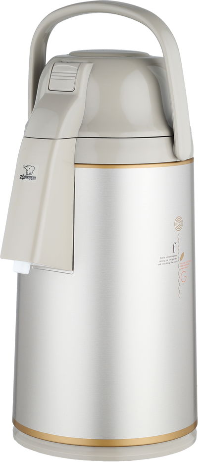 ترمس ابو فيل زوجرشي، 3 لتر، حافظة داخلية زجاج، ضغاط - بيج product image 2