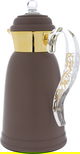 Al Saif Gallery Qamar thermos set, 1 liter, thermal glass inner container, steel outer shell - Cappuccino product image 5