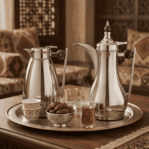 طقم ترامس آلاء السيف غاليري، 1/1 لتر، يد رخامي، حافظة داخلية زجاج حراري، هيكل خارجي استيل - فضي product image 2