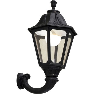 Plastic wall lantern made of durable resin, E27 bulb base, 63x40 cm - Black product image 2