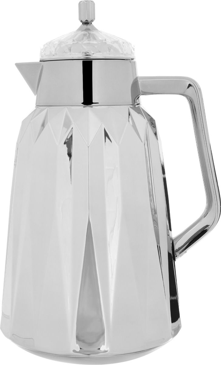 Al Saif Gallery Lamia thermos set, 1 liter, 3 pieces, tofaria, thermal glass inner case, plastic outer case - silver product image 7
