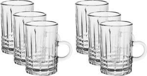 طقم بيالات شاي زجاج ماكس السيف غاليري، بيد، 6 قطعة - شفاف product image