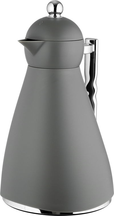 ترمس نور جلوري، 1 لتر، حافظة داخلية زجاج، ضغاط، يد فضي - رمادي غامق product image 3