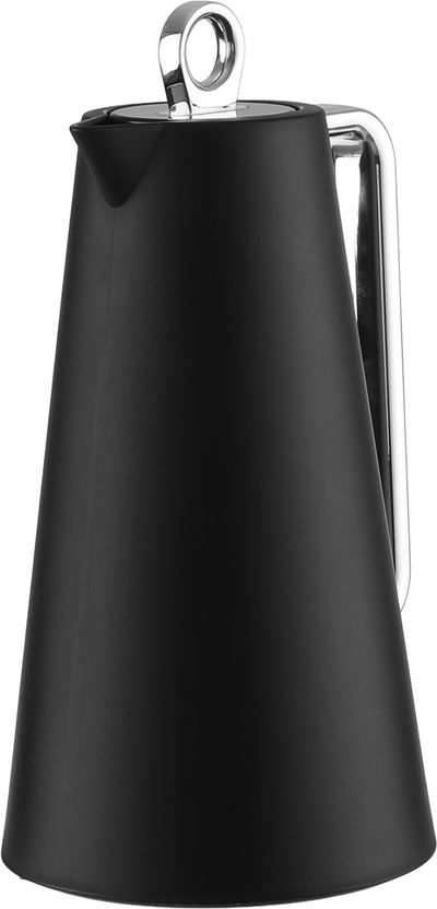ترمس جلوري، 1 لتر، خامة داخلية زجاج، يد فضي، غطاء ضغاط - اسود product image 3