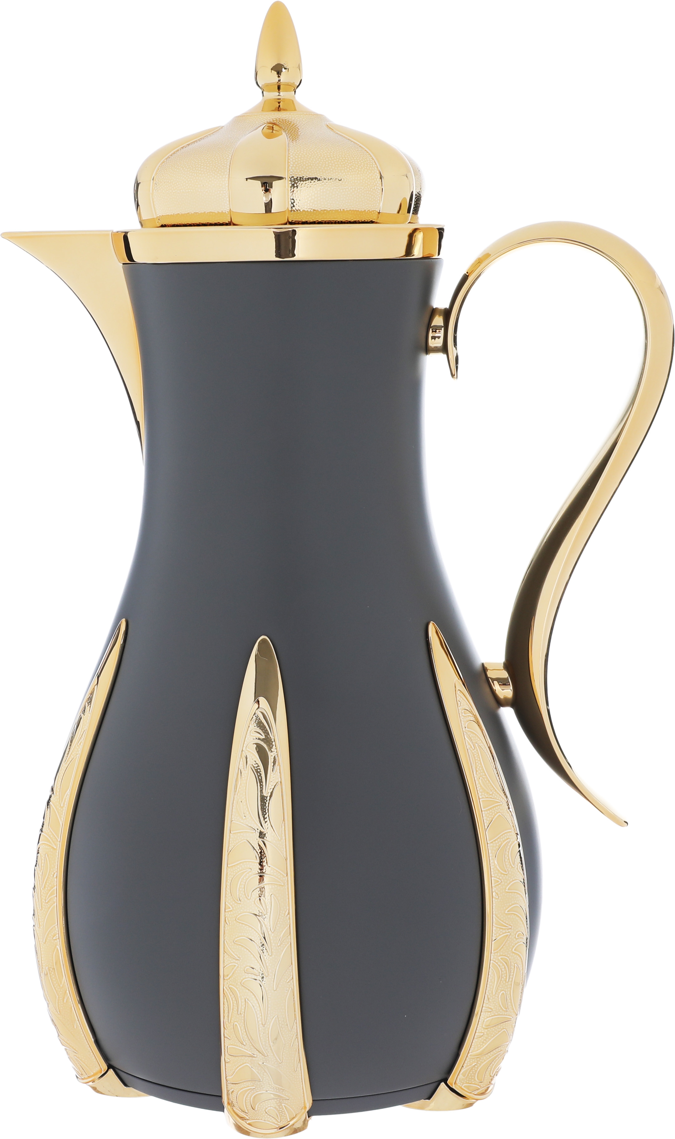 Al Saif Gallery Sana thermos set, 1 liter, thermal glass inner container, steel outer shell - dark gray product image 5