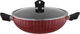 مقلاة تيفلون بغطاء زجاج السيف بلص، 28 سم، يد اسود - احمر product image 1