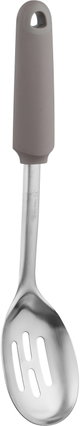 Al Saif Gallery Stainless steel food stirring spoon, plastic, gray handle, 32x7 cm - Silver Cappuccino product image 2