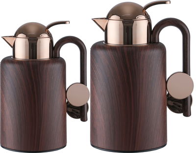 طقم ترامس اكرام السيف غاليري، 1/1.5 لتر، الخامة الداخلية زجاج - خشبي غامق ذهبي product image 1
