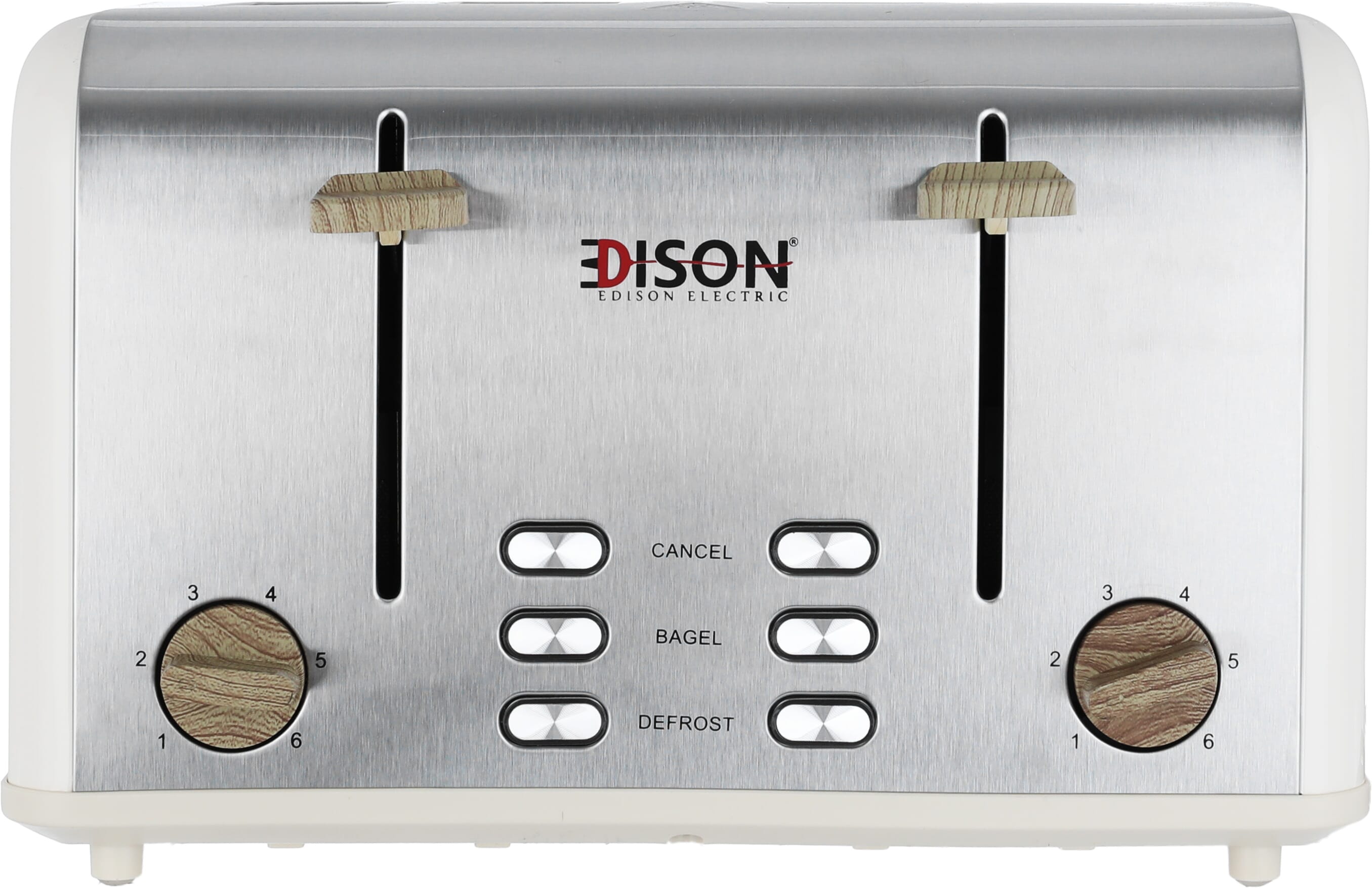 Edison Electric Toaster, 1600 Watt, 4 Slices - Wooden Beige product image 2