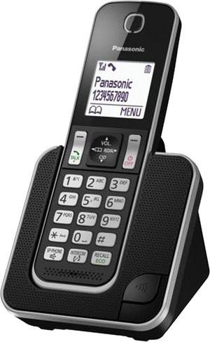 هاتف رقمي لاسلكي بانسونيك، شاشة عرض، KX-TGD310 - اسود product image