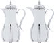 Al Saif Gallery Sana thermos set, 1 liter, thermal glass inner container, steel outer shell - white product image 2